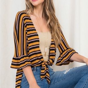 Multi striped cardigan